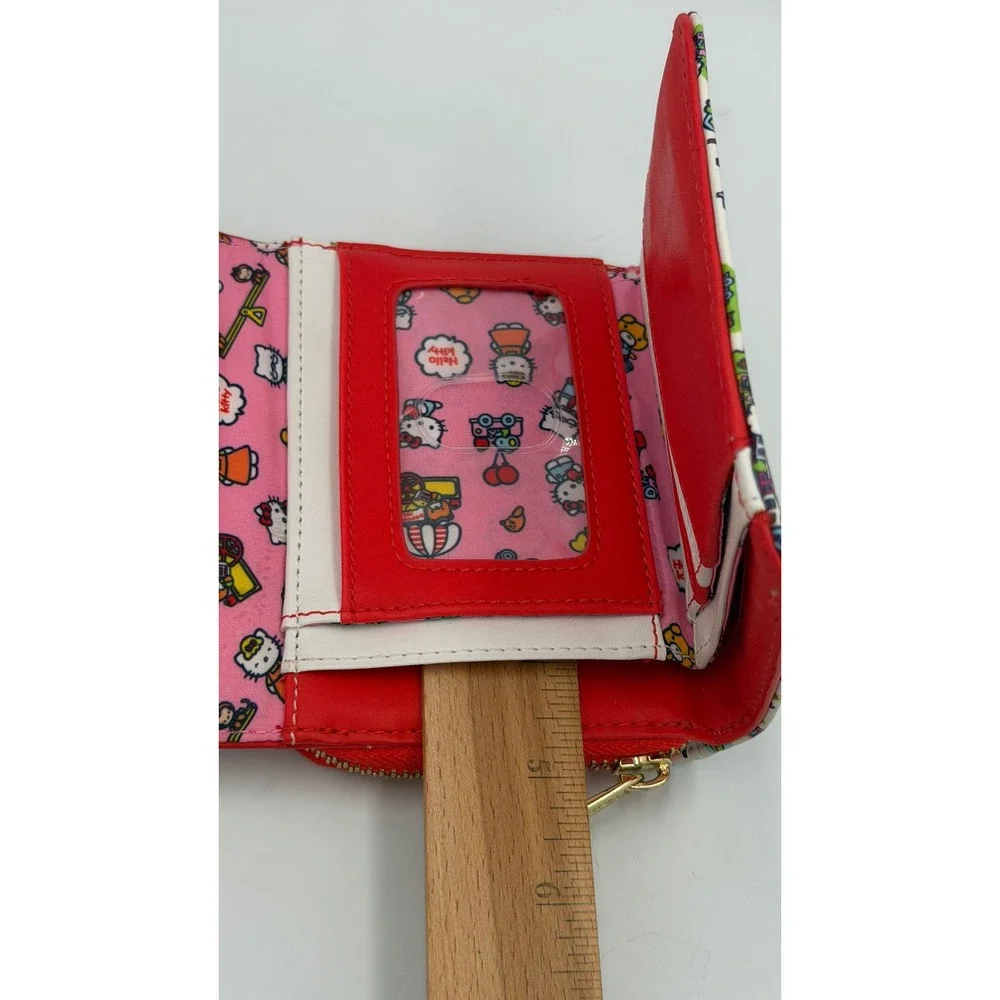 Loungefly‎ Sanrio Hello Kitty Popcorn Stand Bifold Wallet Carnival Red